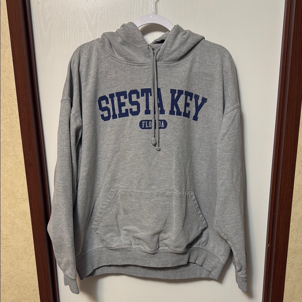 U.S. Apparel Gray Siesta Key Florida Hoodie Size M